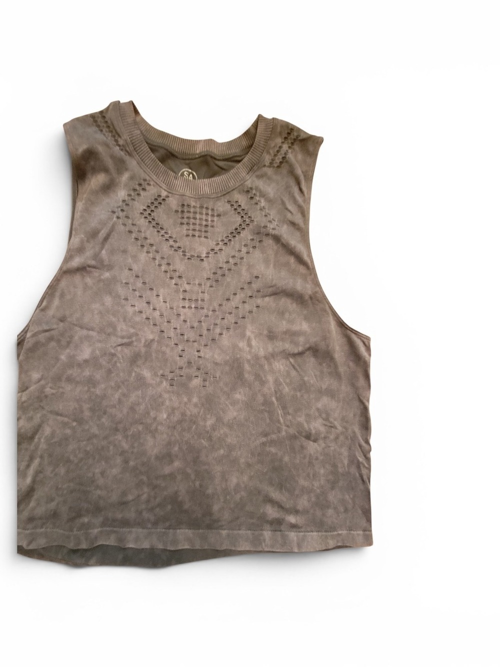 Sega Medium Sleeveless Perforated Tank Top  Workout Altheic Grey